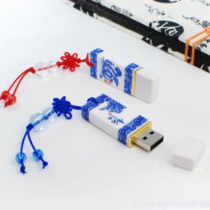 中國風印刷青花瓷USB-陶瓷隨身碟